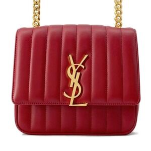 Saint Laurent Paris Chain Shoulder Bag Vicki Leather